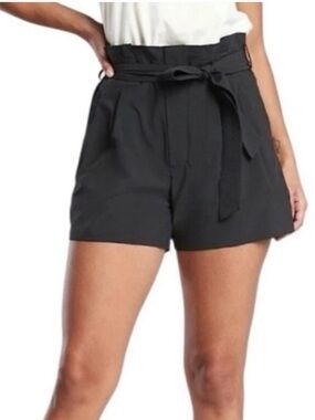 Athleta skyline Black High-Waist Paperbag Tie Shorts